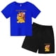 thumbnail image 3 of Conjunto de 2 piezas de camiseta y pantalones cortos con estampado de El Rey León Simba para niños y adolescentes, ropa informal de manga corta, traje de moda, 3 of 5