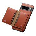 thumbnail image 3 of Decase for Google Pixel 8 Wallet Phone Case,with Magnetic Detachable Card Slot,Compatible with MagSafe,Slim PU Leather Shockproof Kickstand Anti-Fall Magnetic Wallet Case Cover,Brown, 3 of 8