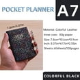 thumbnail image 3 of LShunze Pocket Calendar 2025 for Purse 3.1" x 4.2", A7 Pocket Planner Daily Weekly & Monthly, Small Agenda with Leather Hard Cover,2 Pack, 3 of 8