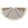 thumbnail image 5 of Northlight Burlap Mini Christmas Tree Skirt with Fleece Border - 20", 5 of 7