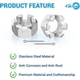 thumbnail image 3 of czcpp-2 Set EZGO TXT Golf Cart Slotted Nut & Pinning 1976-2013 Replacement Part 5/8-1815483-G1/612928 3010387-G1, 3 of 4