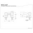 thumbnail image 2 of Kingston Brass KB161LP 4 in. Centerset Bathroom Faucet, Polished Chrome, 2 of 2