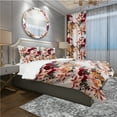 thumbnail image 1 of Designart 'Floral Pattern with Roses and Lily' Modern & Contemporary Bedding Set - Duvet Cover & Shams, 1 of 4