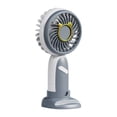 thumbnail image 2 of Kbndieu Portable Handheld Fan, High-Speed Rechargeable Mini Fan, Strong Wind Desk Fan (Gray), 2 of 6