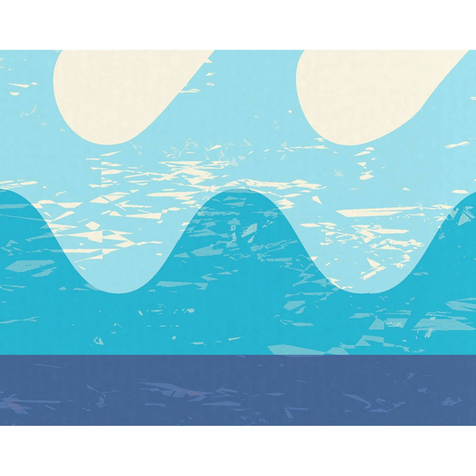 Simply Daisy 18" x 30" Surf, Sand, and Sea Floral Print Kitchen Towel