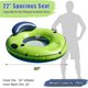 thumbnail image 5 of River Floats for Adults Heavy Duty 350lb, XL River Tubes for Floating - 53" Large Pool Floats Adult with 2 Cup Holders, Inflatable Floating Tube, River Run Tube Lake Water Tubes, 5 of 5