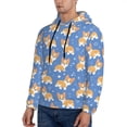 thumbnail image 2 of Hoodies for Men - Corgi print Long Sleeve Comfrt Men'S Fashion Hoodies & Sweatshirts, Sweatshirts for Men Hoodies Pullover Clothing Clothes with Pouch, 2 of 7