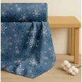 thumbnail image 4 of Soimoi Blue Cotton Poplin Fabric Snow Flakes Floral Printed Craft Fabric by the Yard 42 Inch Wide, 4 of 7