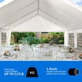 thumbnail image 4 of Dextrus 20x30ft Outdoor Heavy Duty Party Tent, Upgraded Galvanized Party Tent with Spacious White Roof, Detachable PVC Sidewalls & Convenient Storage Bags for Outdoor Use, 4 of 5