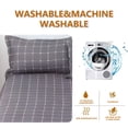 thumbnail image 6 of All Season Bedding Set 3PCS - Soft Microfiber Comforter & Pillowcases, Breathable Shrinkage & Fade Resistant, Classic Checkered Quilting, Twin/Full Size, Easy Care Machine Wash, 6 of 9