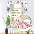 thumbnail image 5 of DESIGN ART Designart 'Pink Blossom 31' Traditional Mirror - Frameless Printed Wall Mirror 23.7 in. wide x 31.5 in. high, 5 of 5
