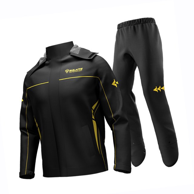 Pantalones impermeables con capucha para motocicleta SULAITEimpermeablesreflectantespara la lluvia (3XL) Likrtyny Accesorios para autos y motos
