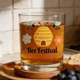thumbnail image 2 of Bee Festival Glass Cup ,Clear Water Cup with Cute Bee Pattern,Easy Clean,3.4 oz, for Sparkling Water,Coffee Mugs ,Tea, , Cup,Beverage Cup, 2 of 7