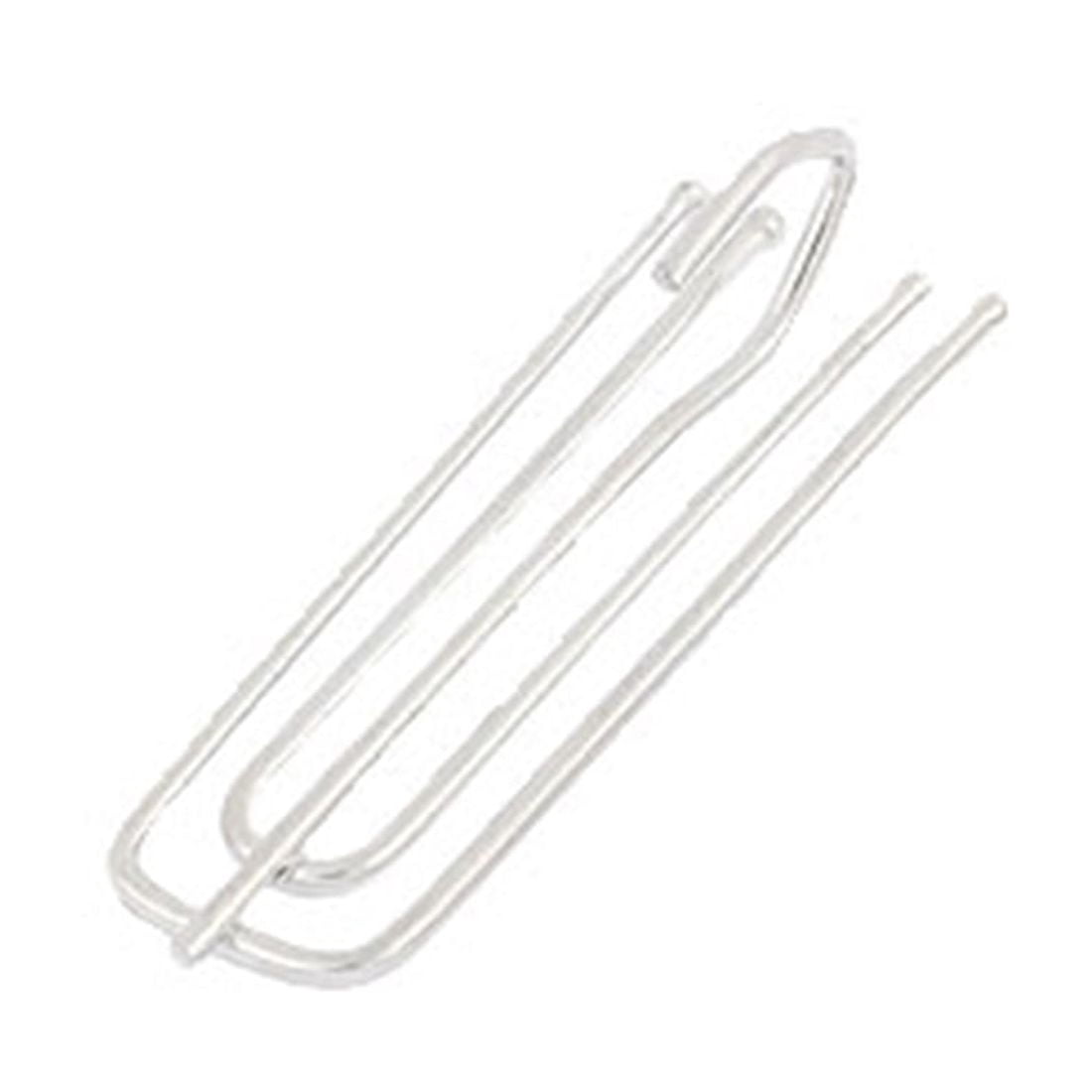 Unique Bargains Home Pleat Prong Curtain Hooks Silver Tone 2.7 Inch Length 30Pcs