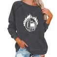 thumbnail image 2 of Lilgiuy Sweatshirt for Fashion Women Print Round-Neck Pullover Tops Long Sleeve Comfortable Blouse Sweatshirt for Those Football Fans, 2 of 4