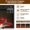thumbnail image 3 of 45''W Electric Fireplace with Mantel, Legahome Freestanding Fireplace Heater with Remote Control, Fireplace TV Stand for 42 inch TV, Electric Fireplace Heater for Living Bedroom, White, 3 of 10