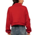 thumbnail image 1 of Sudadera Con Media Cremallera Para Mujer, Sudadera De Tela Suave Transpirable Para Mujer Para Oficina Para Mujer Para Vacaciones, 1 of 6