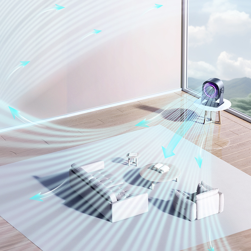 Quiet 360° Airflow Desk Fan - Electric Household Fan
