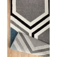 thumbnail image 2 of Rio Collection - Gray Blue Honeycomb Geometric Premium Area Rug by Rug and Decor 4x5 Size, 2 of 4