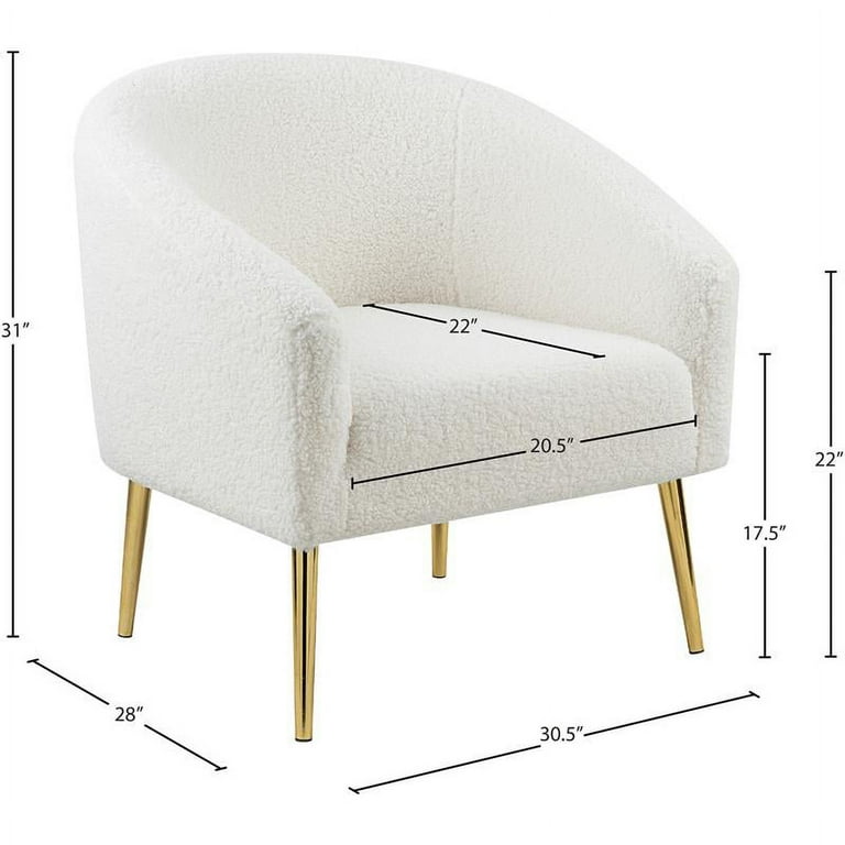 Meridian Furniture Barlow Faux Fur Chair - Gold Meridian Furniture Barlow Faux Fur Chair - Gold