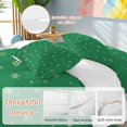 thumbnail image 2 of Christmas Snowflake Bedding Duvet Cover Set Queen Size 4 Pieces Winter Green Retro Texture Bedding Set with Zipper Closure, 1 Comforter Cover 90x92 Inches 1 Flat Sheet & 2 Pillow Cases, 2 of 7