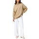 thumbnail image 2 of SUÉTER PULLOVER CHIC PARA MUJERES DE LARGA MANGA CON CUELLO ALTO SUELTO Y OVERSIZED, TOPS CASUAL 2025 XL CAQUI, 2 of 6