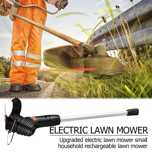 Battery powered hand held grass trimmer outlet