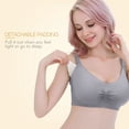 thumbnail image 5 of Lactation with women's lactation bra no underwire traceless front open buckle gathered lactation underwear 2-piece set - grey, 5 of 6