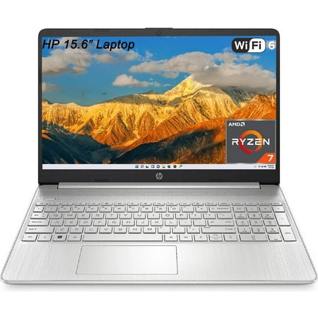 HP 15.6" HD Laptop, AMD Ryzen 7 5700U, 16GB RAM, 1TB SSD, AMD Radeon Graphics, Wi-Fi 6, Bluetooth, Windows 11 H