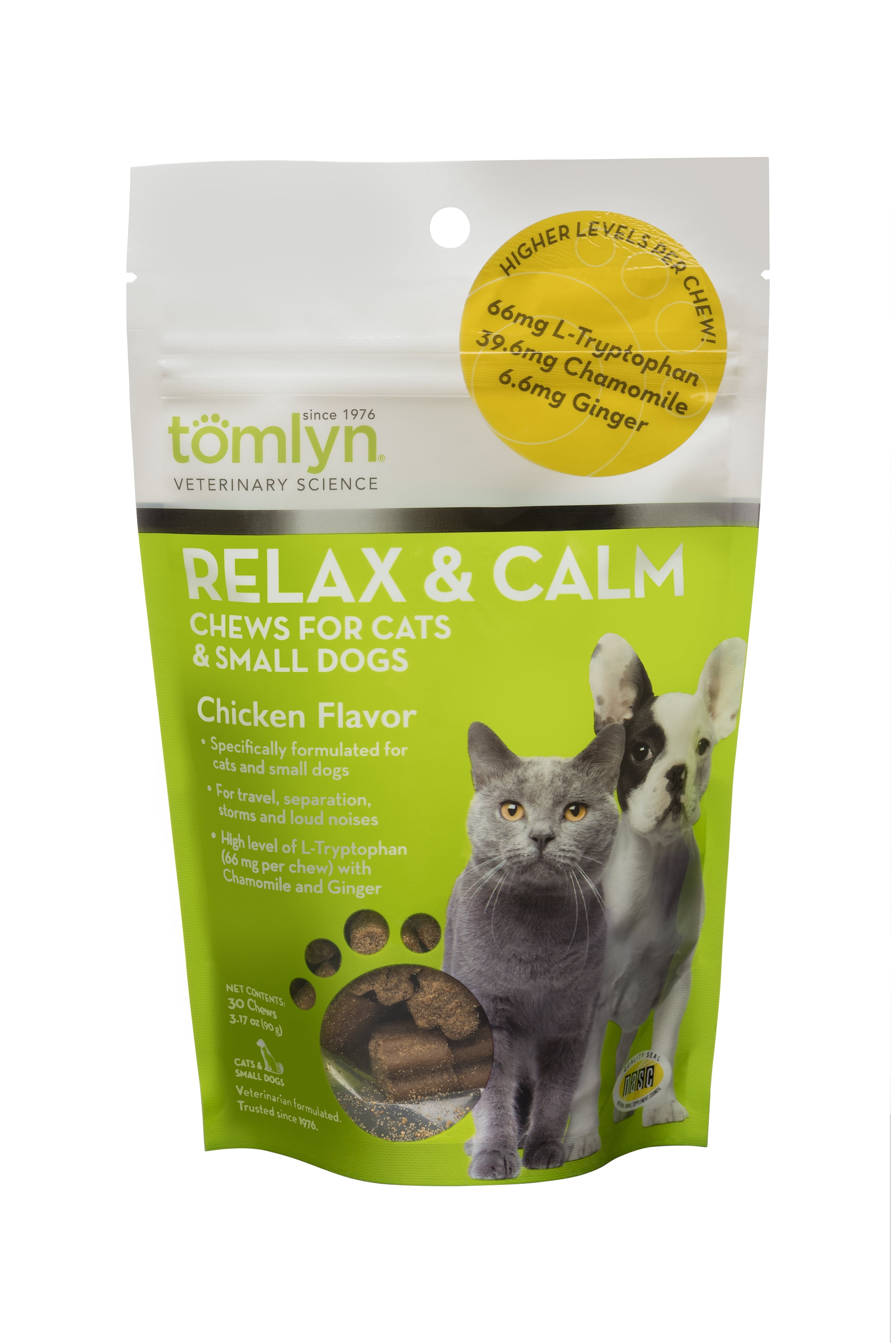 Tomlyn Relax & Calm Supplement for Small Dogs & Cats, 30 Ct. Walmart