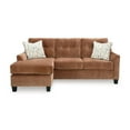 thumbnail image 5 of Emilia Sofa Chaise Sectional, 2 Pillows, Clay Brown Polyester 88 Inch, 5 of 5