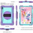 thumbnail image 2 of for Samsung Galaxy Tab S10 Plus 2024/S9 Plus 2023/S8 Plus 2022/S7 FE 2021/S7 Plus 2020 12.4 Inch,360 Kickstand Handle Wrist Strap Armor Heavy Duty Rugged Cover + Adjustable Shoulder Strap,Purple+Blue, 2 of 7