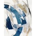 thumbnail image 2 of PI Studio 26x32 White Modern Wood Framed Museum Art Print Titled - Indigo Crescent II  , 2 of 4