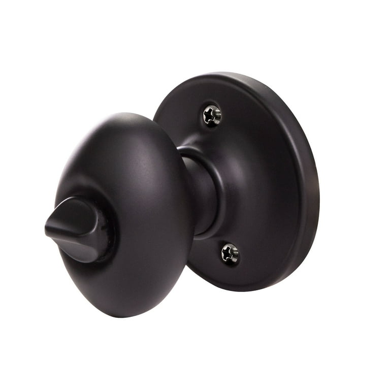 Egg Black Privacy Bed/Bath Door Knob Egg Black Privacy Bed/Bath Door Knob