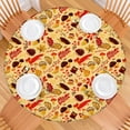 thumbnail image 2 of Colorful Mushroom Round Fitted Tablecloth with Elastic Edge,Dining Table Cover Waterproof,Outdoor Round Tablecloth for Camping,Dining,Indoor and Outdoor, 2 of 7