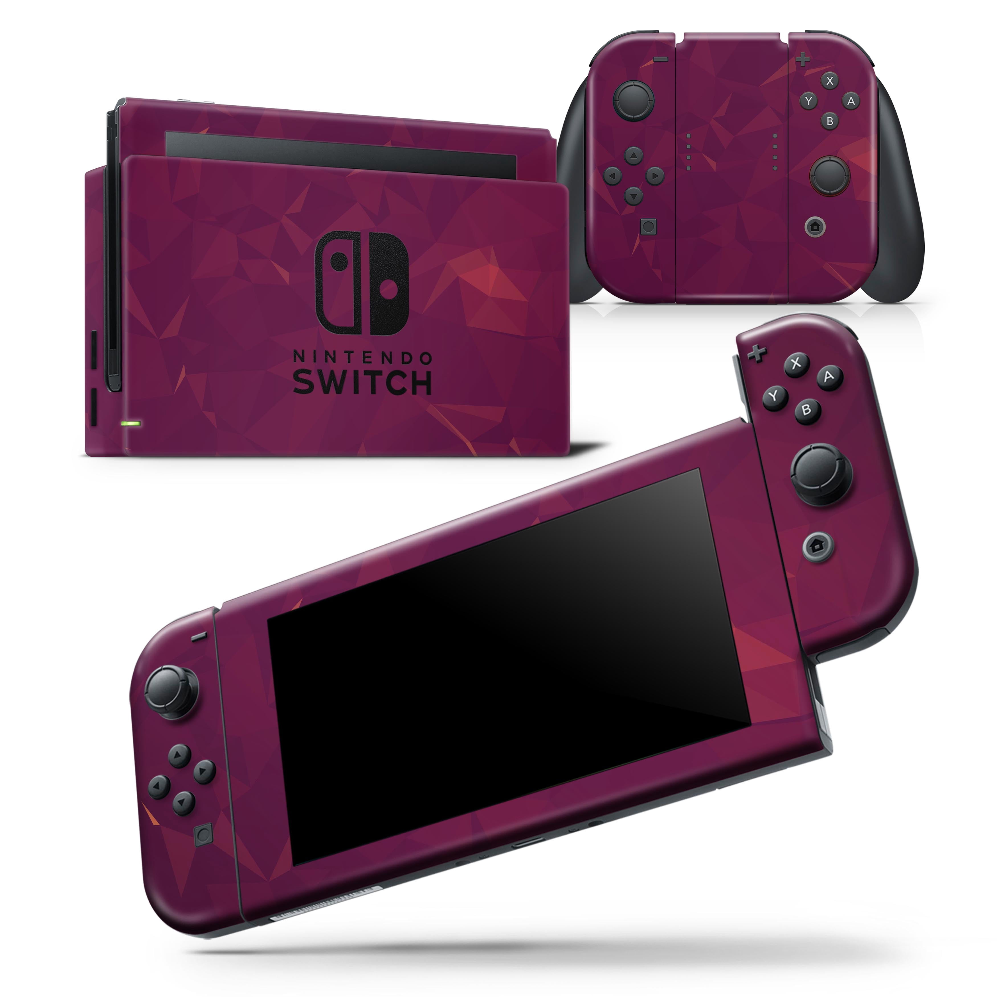 Dark Pink Geometric V3 Skin Wrap Decal Compatible With The Nintendo Switch Wii 06 Walmart Com Walmart Com