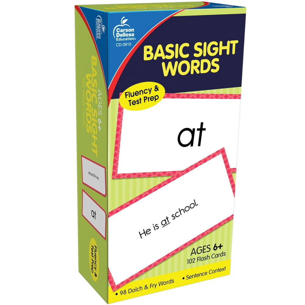 Basic Sight Words Flash Cards Grade 13