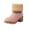 07#Pink, variant on Winter Boots For Women 2026 Mid Calf Boot Ladies Casual Fashion Comfortable Booties Slip On Chunky Block Heels Suede Outdoor Warm Ankle Fur Shoes