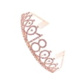 thumbnail image 2 of Pink Rhinestone Crown with Alloy Insertion Comb for Decoration and Stable Wearing One Size Fits All, 2 of 5