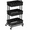 Black, variant on ZUNMOS 3 Tier Rolling Cart, Metal Utility Storage Cart with Lockable Wheels for Livingroom, Bathroom, Kitchen & Narrow Spaces, White