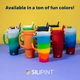 thumbnail image 5 of Silipint 32oz Silicone Tumbler with Handle, Flip Lid and Straw – BPA-Free, Non-Toxic, Unbreakable, Freezer, Microwave, Dishwasher Safe Tumbler Perfect for Tea, Cold Water, Smoothies (Prism), 5 of 7