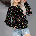 thumbnail image 2 of Odeerbi Kids Girls Christmas Crewneck Sweatshirts Fall Winter Pullover Sweatshirt Christmas Printed Long Sleeve Sweatshirt Kids Clothes Black, 2 of 5