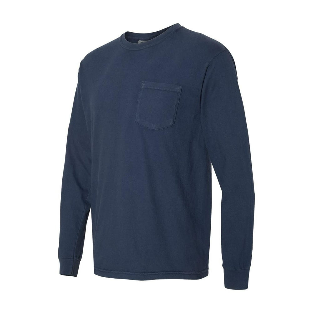 comfort colors long sleeve pocket t shirts