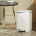 thumbnail image 6 of Deeceymbur Garbage Cans Household Trash Can with Foot Pedal Design Flushless Plastic Bin with Lid Bathroom Trash Can with Lid Odorless Trash Can Beige, 6 of 6