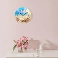 thumbnail image 3 of ATEDEANEI 12" Wall Clock Battery Operated Silent Non Ticking Seashell Starfish Beach Landscape Beautiful Pattern, 3 of 5