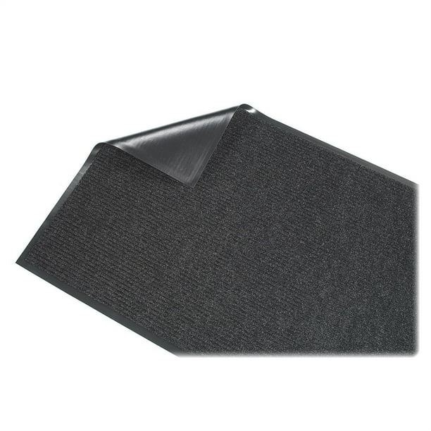 Shop4Omni Indoor Floor Mat with Vinyl Edge/Back Charcoal 3 x 4 Ft