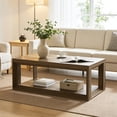 thumbnail image 2 of Tribesigns 47.24" Rectangular Rustic Coffee Table With Open Shelf, 2 of 5