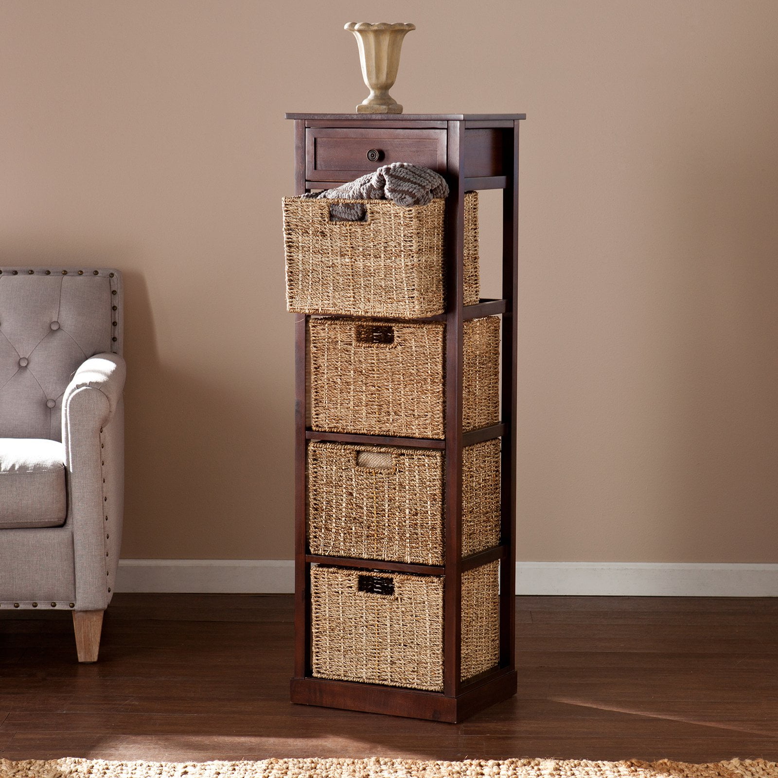 Southern Enterprises Kenton Storage Tower with 4 Baskets