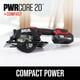 thumbnail image 2 of Sierra circular Skil PWRCORE 20 sin escobillas, 20 V, 4-1/2 pulgadas, roja, 2 of 9