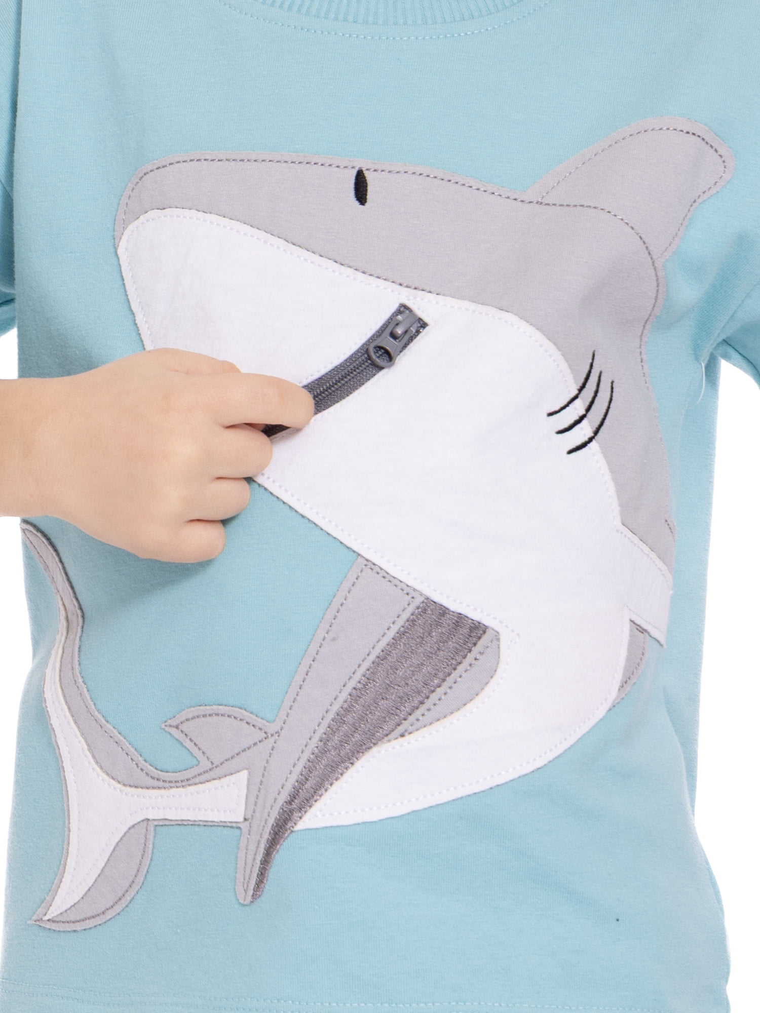 Wonder Nation Toddler Boys Short Sleeve Graphic Tee with Zipper Pocket, Sizes 12M-5T